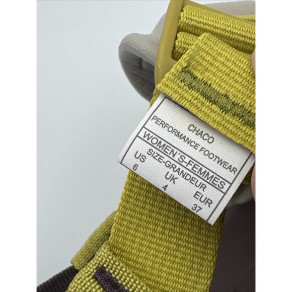 Women’s Chacos Clogs Size 6 Moonbeam‎ Cream Yellow Adjustable Strap Water Shoes - Picture 8 of 9